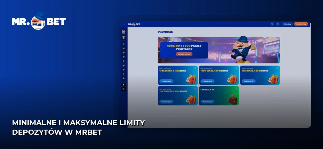 Minimalne i maksymalne limity depozytów w MrBet