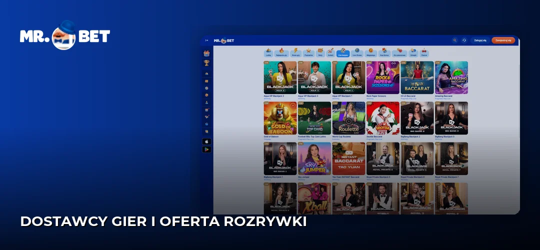Dostawcy gier i oferta rozrywki