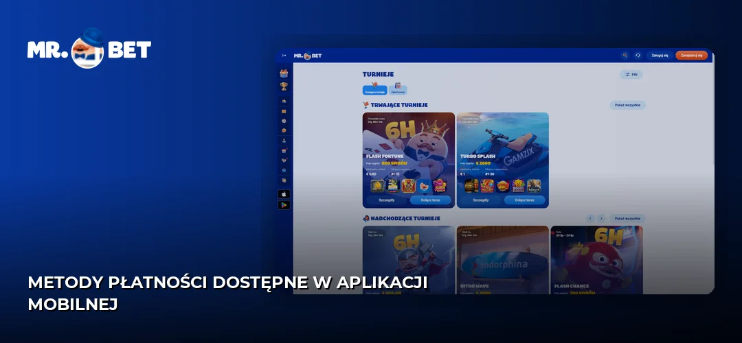 Metody płatności dostępne w aplikacji mobilnej